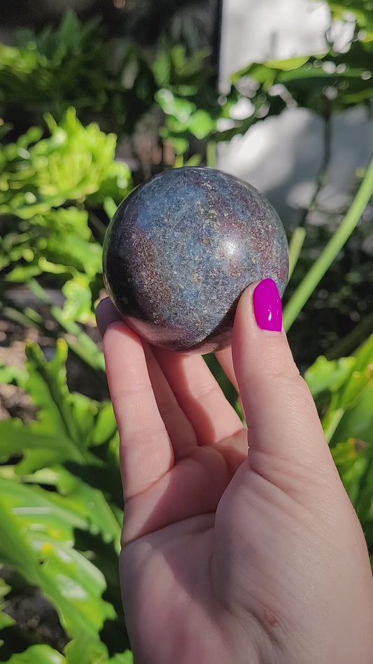 Ruby and Kyanite Sphere • Option C