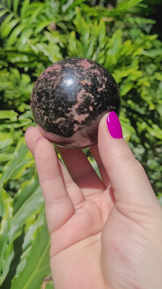 Rhodonite Sphere • Option C