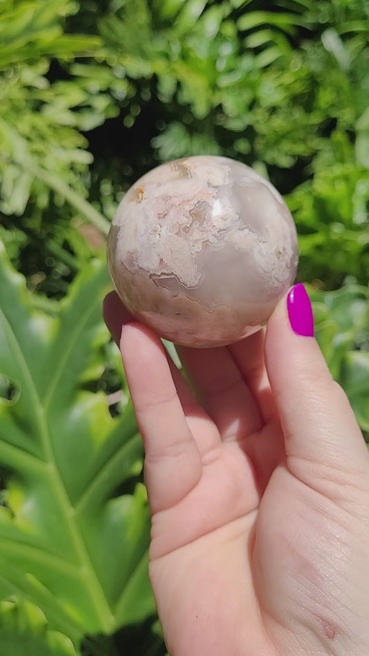 Flower Agate Sphere • Option F