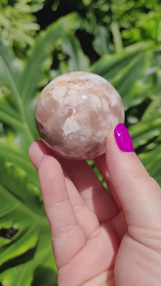 Flower Agate Sphere • Option A