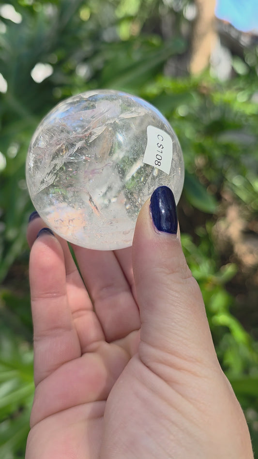Clear Quartz Sphere • Option C • Brazil