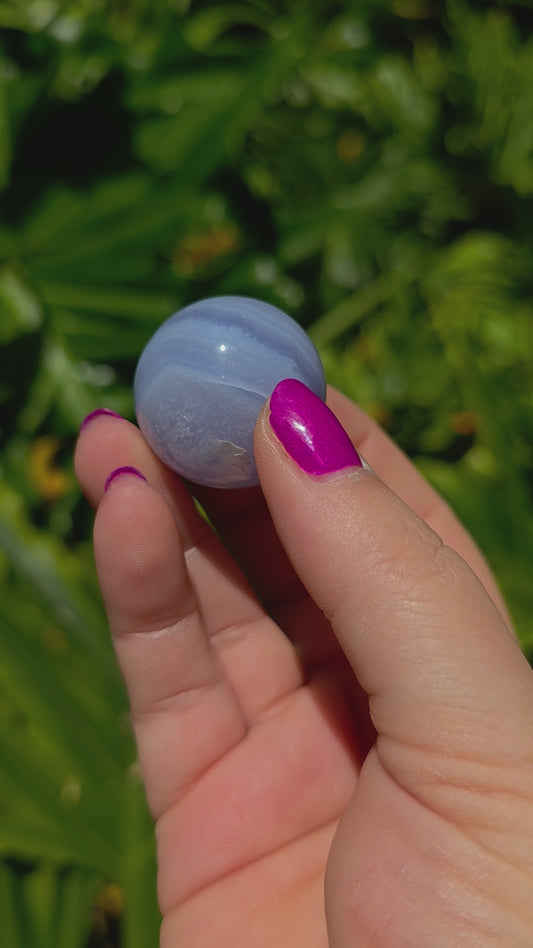 Blue Lace Agate Mini Sphere • Option E • China